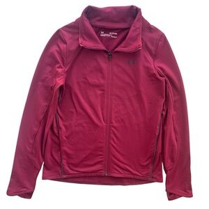 Under Armour Coldgear Women’s XS Burgundy Loose Full Zip Athletic Jacket 1365786